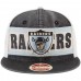 Men's Oakland Raiders New Era Black/Natural Vintage Stripe Throwback Redux 9FIFTY Adjustable Hat 2930762